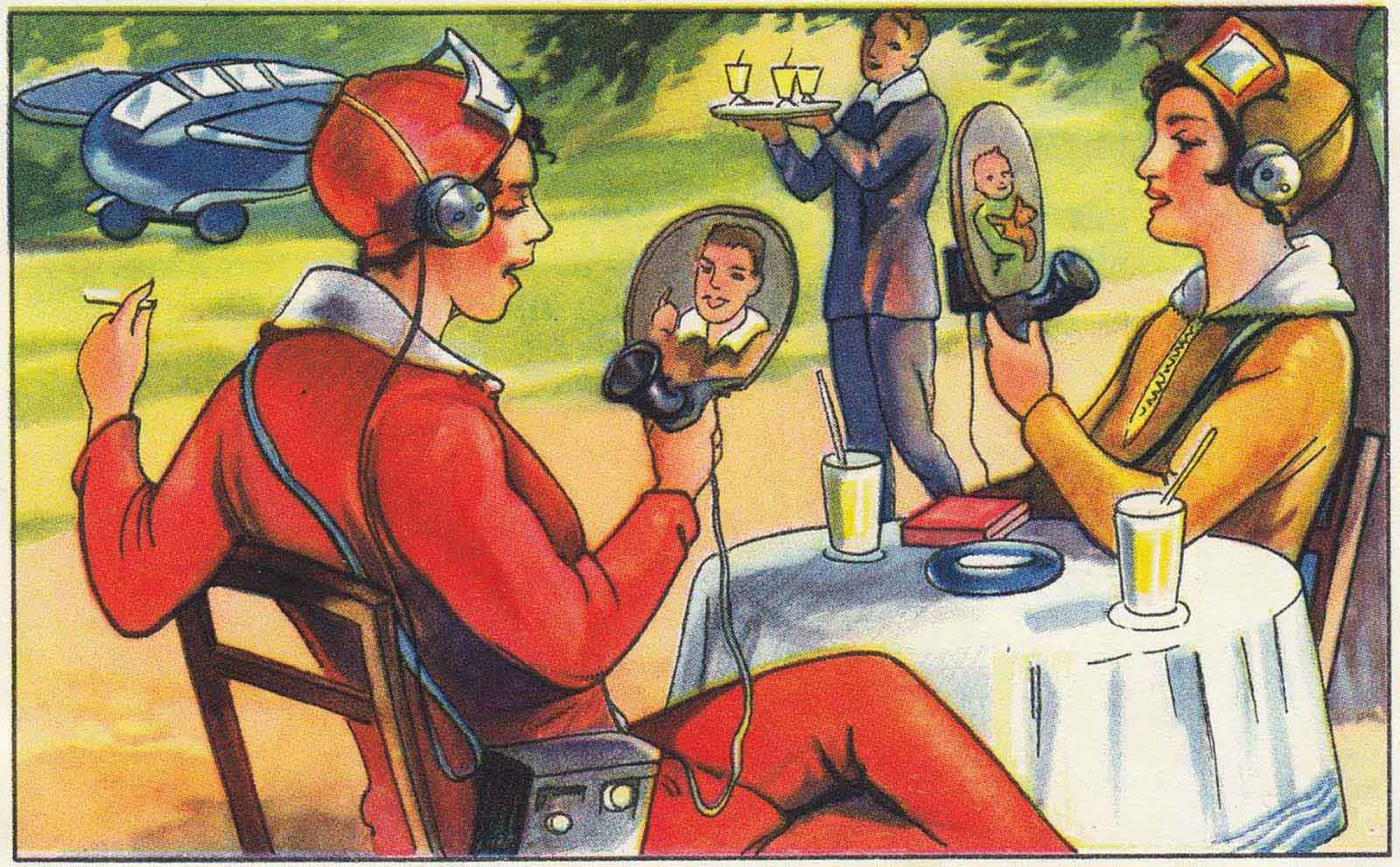 In 1930, German illustrator Echte Wagner depicted fantasies of year 2000 future technology